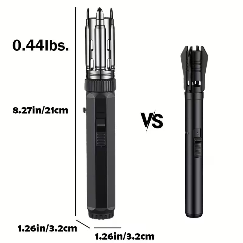 Big Flame Torch Lighter, Bright Fire Blaze Lighter Big Jet Flame Lighter with Safety Lock & Switch Lock, Adjustable & Windproof Fire Starter Lighters with Big & Refillable Butane Gas Tanks for Campfire