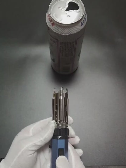 Big Flame Torch Lighter, Bright Fire Blaze Lighter Big Jet Flame Lighter with Safety Lock & Switch Lock, Adjustable & Windproof Fire Starter Lighters with Big & Refillable Butane Gas Tanks for Campfire